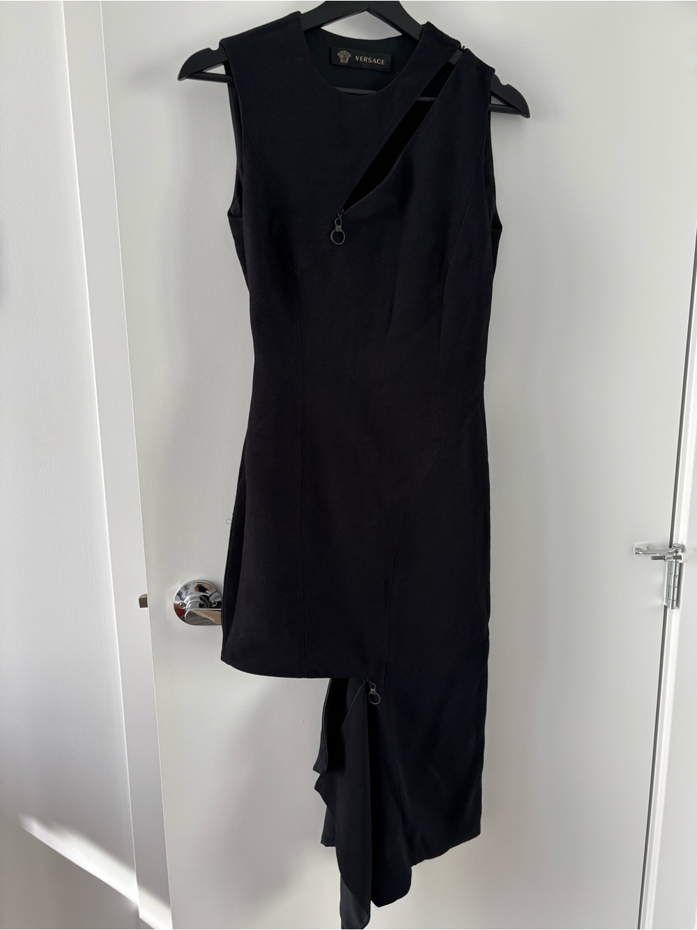 Versace Black Midi Dress with cut-outs EU36